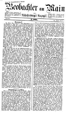 Beobachter am Main und Aschaffenburger Anzeiger Sonntag 28. April 1867