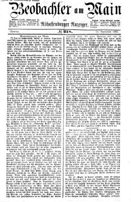 Beobachter am Main und Aschaffenburger Anzeiger Mittwoch 15. September 1897