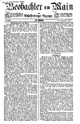 Beobachter am Main und Aschaffenburger Anzeiger Dienstag 28. September 1897