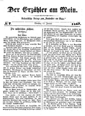 Der Erzähler am Main (Beobachter am Main und Aschaffenburger Anzeiger) Dienstag 15. Januar 1867