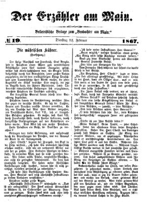 Der Erzähler am Main (Beobachter am Main und Aschaffenburger Anzeiger) Dienstag 12. Februar 1867