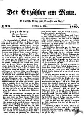 Der Erzähler am Main (Beobachter am Main und Aschaffenburger Anzeiger) Samstag 2. März 1867