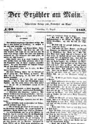 Der Erzähler am Main (Beobachter am Main und Aschaffenburger Anzeiger) Donnerstag 15. August 1867