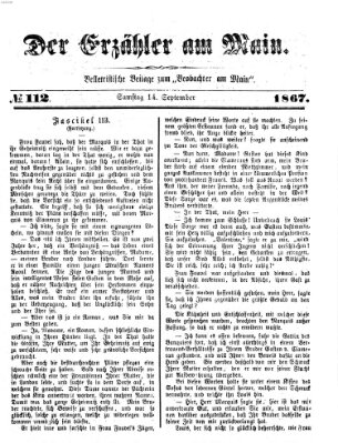 Der Erzähler am Main (Beobachter am Main und Aschaffenburger Anzeiger) Samstag 14. September 1867