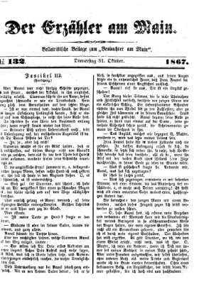 Der Erzähler am Main (Beobachter am Main und Aschaffenburger Anzeiger) Donnerstag 31. Oktober 1867