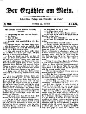 Der Erzähler am Main (Beobachter am Main und Aschaffenburger Anzeiger) Montag 22. Februar 1886