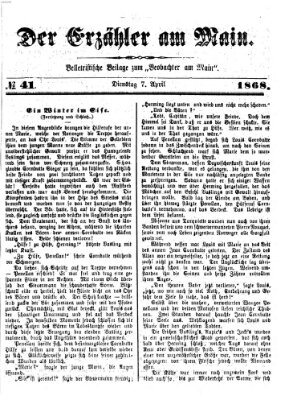Der Erzähler am Main (Beobachter am Main und Aschaffenburger Anzeiger) Mittwoch 7. April 1886