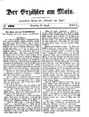 Der Erzähler am Main (Beobachter am Main und Aschaffenburger Anzeiger) Freitag 27. August 1886