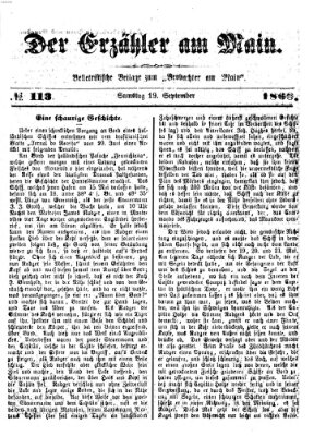 Der Erzähler am Main (Beobachter am Main und Aschaffenburger Anzeiger) Sonntag 19. September 1886