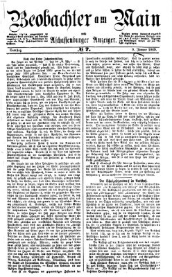 Beobachter am Main und Aschaffenburger Anzeiger Samstag 9. Januar 1869