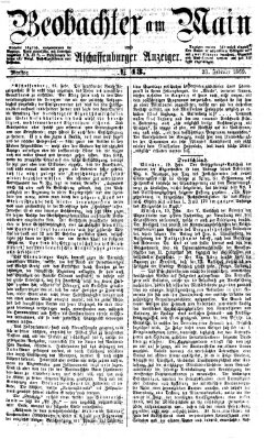 Beobachter am Main und Aschaffenburger Anzeiger Dienstag 23. Februar 1869