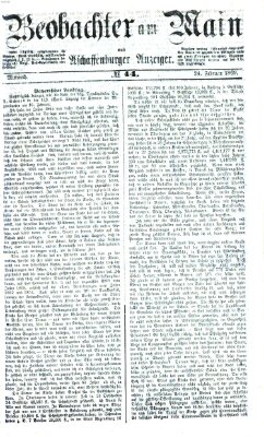 Beobachter am Main und Aschaffenburger Anzeiger Mittwoch 24. Februar 1869