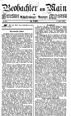 Beobachter am Main und Aschaffenburger Anzeiger Freitag 2. Juli 1869