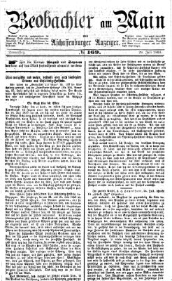 Beobachter am Main und Aschaffenburger Anzeiger Donnerstag 29. Juli 1869