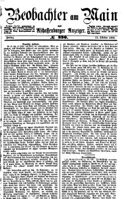Beobachter am Main und Aschaffenburger Anzeiger Freitag 15. Oktober 1869