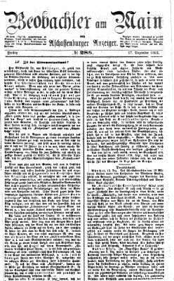 Beobachter am Main und Aschaffenburger Anzeiger Freitag 17. Dezember 1869