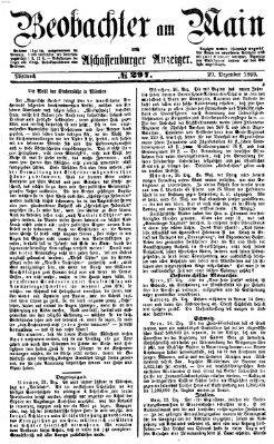 Beobachter am Main und Aschaffenburger Anzeiger Mittwoch 29. Dezember 1869