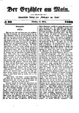 Der Erzähler am Main (Beobachter am Main und Aschaffenburger Anzeiger) Dienstag 16. März 1869
