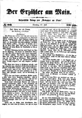Der Erzähler am Main (Beobachter am Main und Aschaffenburger Anzeiger) Samstag 17. Juli 1869