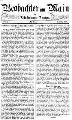 Beobachter am Main und Aschaffenburger Anzeiger Dienstag 1. März 1870