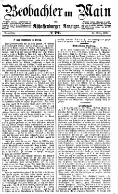 Beobachter am Main und Aschaffenburger Anzeiger Donnerstag 31. März 1870