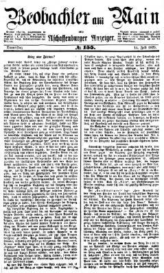 Beobachter am Main und Aschaffenburger Anzeiger Donnerstag 14. Juli 1870