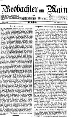Beobachter am Main und Aschaffenburger Anzeiger Mittwoch 19. Oktober 1870