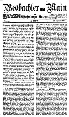 Beobachter am Main und Aschaffenburger Anzeiger Sonntag 25. Dezember 1870
