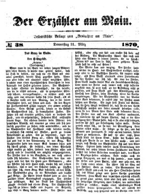Der Erzähler am Main (Beobachter am Main und Aschaffenburger Anzeiger) Donnerstag 31. März 1870