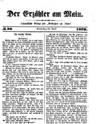 Der Erzähler am Main (Beobachter am Main und Aschaffenburger Anzeiger) Donnerstag 28. April 1870