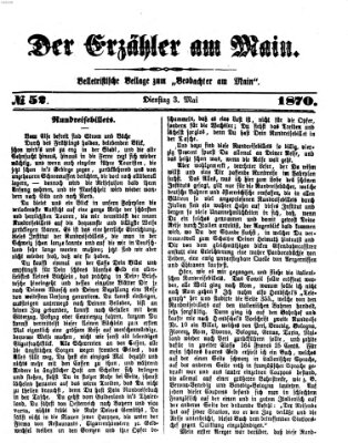 Der Erzähler am Main (Beobachter am Main und Aschaffenburger Anzeiger) Dienstag 3. Mai 1870
