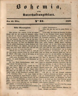 Bohemia Sonntag 12. März 1837