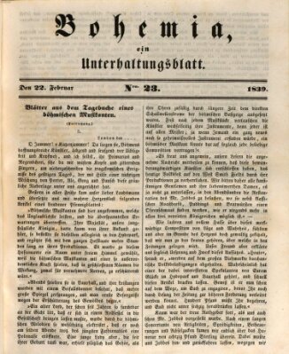 Bohemia Freitag 22. Februar 1839
