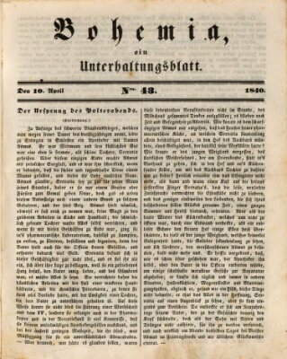 Bohemia Freitag 10. April 1840