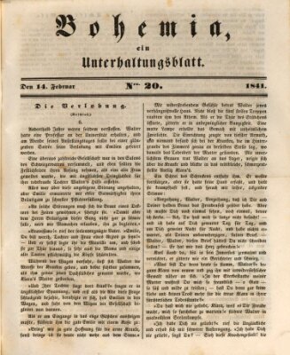 Bohemia Sonntag 14. Februar 1841