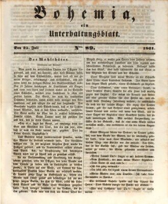 Bohemia Sonntag 25. Juli 1841