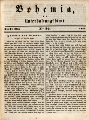 Bohemia Freitag 24. März 1843
