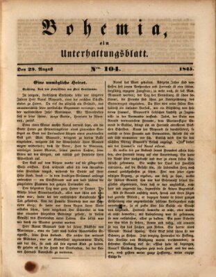 Bohemia Freitag 29. August 1845