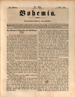 Bohemia Freitag 1. September 1848