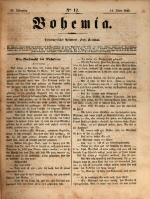 Bohemia Sonntag 14. Januar 1849