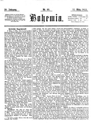 Bohemia Mittwoch 21. März 1855