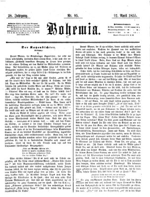 Bohemia Samstag 21. April 1855