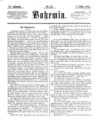 Bohemia Donnerstag 13. März 1856