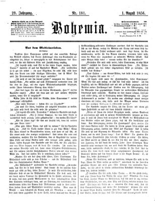 Bohemia Freitag 1. August 1856