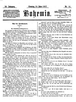 Bohemia Sonntag 18. Januar 1857