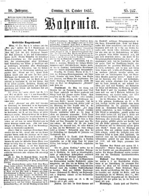 Bohemia Sonntag 18. Oktober 1857