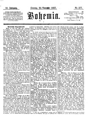 Bohemia Sonntag 22. November 1857