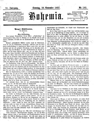 Bohemia Sonntag 29. November 1857