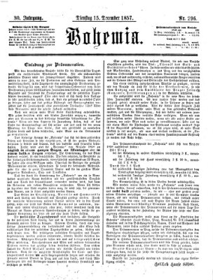 Bohemia Dienstag 15. Dezember 1857