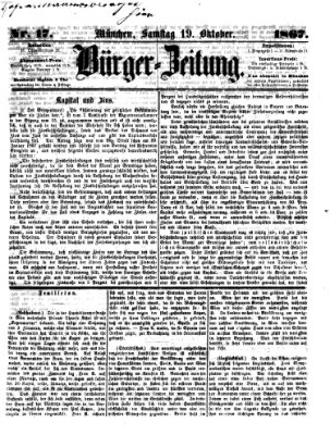 Bürger-Zeitung Samstag 19. Oktober 1867